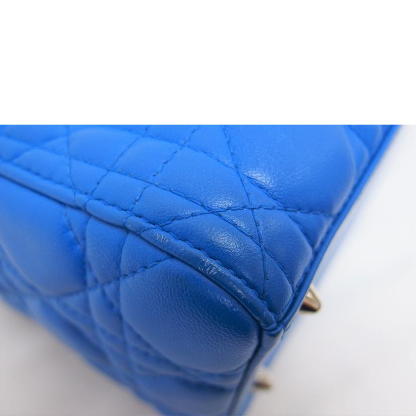Dior ディオール/レディディオール/カナージュミディアム/シルバー金具/2WAYバッグ/ブルー//15-BO-0163/ABランク/04