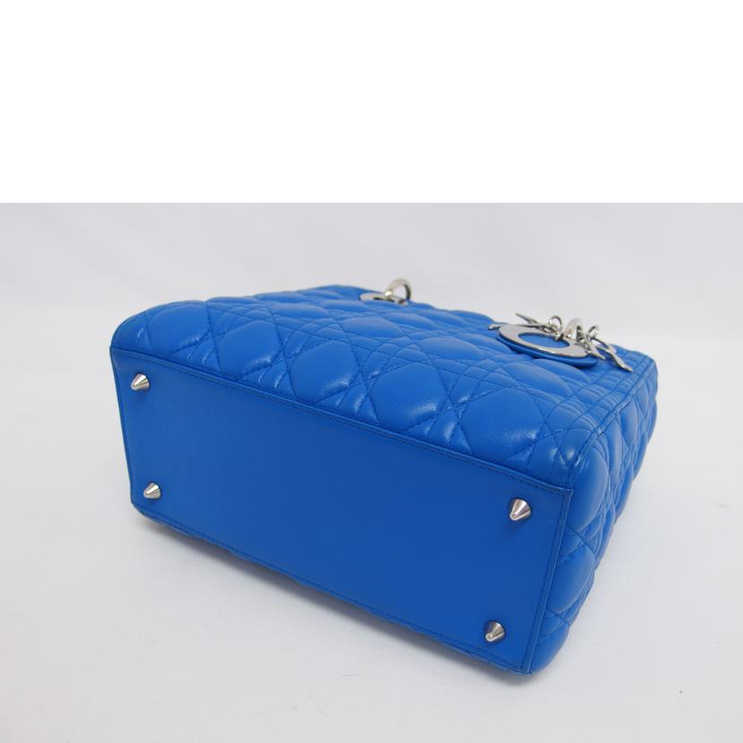 Dior ディオール/レディディオール/カナージュミディアム/シルバー金具/2WAYバッグ/ブルー//15-BO-0163/ABランク/04