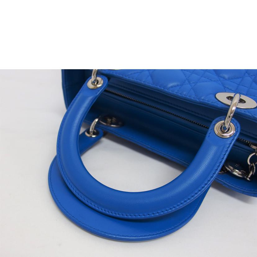 Dior ディオール/レディディオール/カナージュミディアム/シルバー金具/2WAYバッグ/ブルー//15-BO-0163/ABランク/04