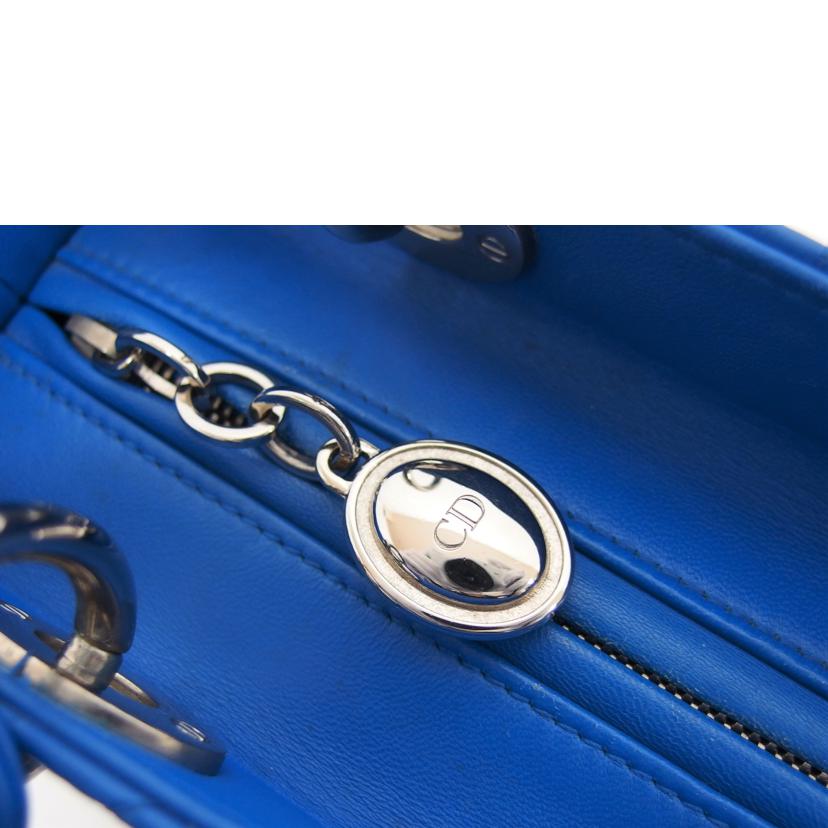 Dior ディオール/レディディオール/カナージュミディアム/シルバー金具/2WAYバッグ/ブルー//15-BO-0163/ABランク/04