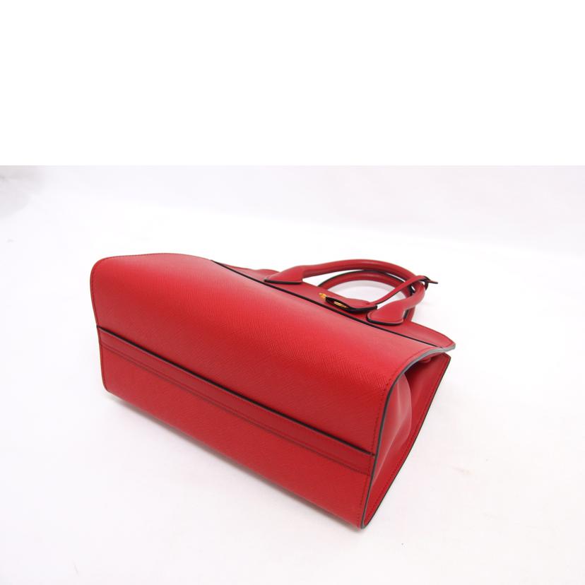 PRADA プラダ サフィアーノ ハンドバッグ ショルダーバッグ/パラディグム バッグ/レッド/1BA103//715/Aランク/04