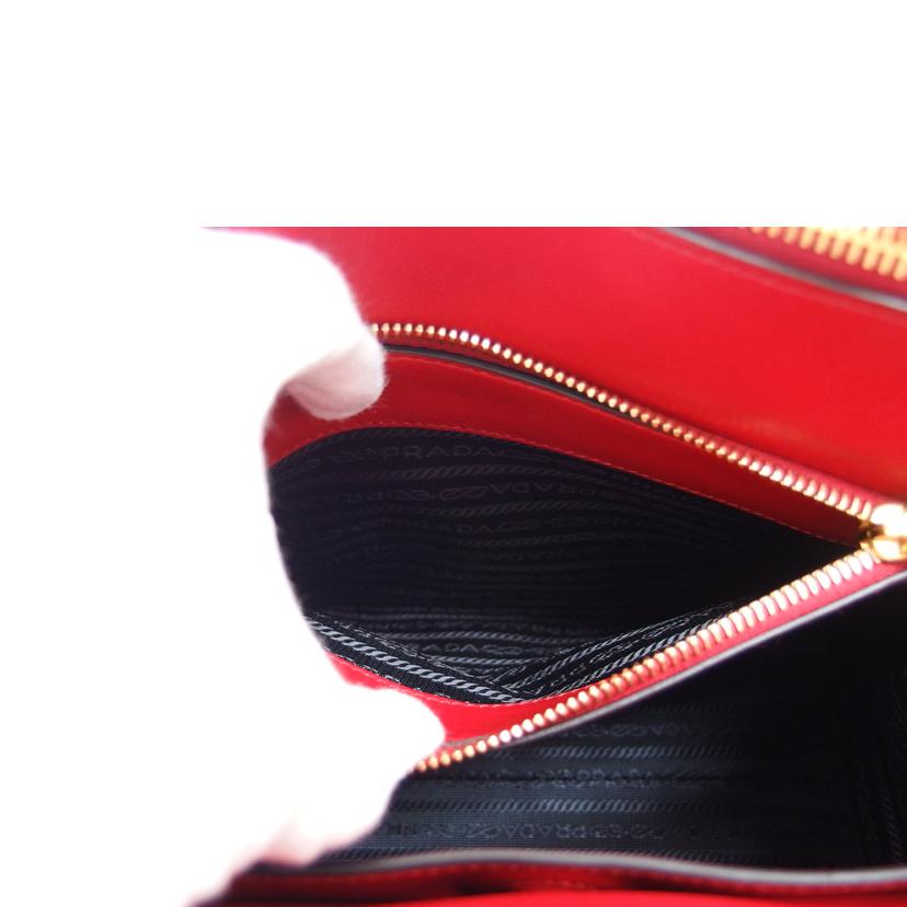 PRADA プラダ サフィアーノ ハンドバッグ ショルダーバッグ/パラディグム バッグ/レッド/1BA103//715/Aランク/04