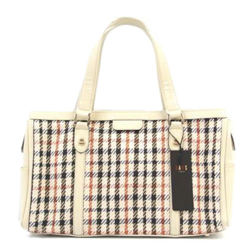 DAKS ダックス/ダックス チェック柄ハンドバック アイボリー/16-560261//ABランク/83