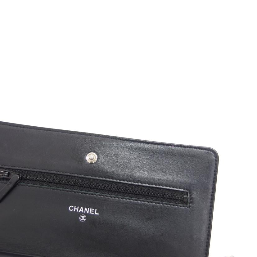 CHANEL シャネル/ココマーク/キャビアスキンチェーンウォレット/ブラック//218*****/ABランク/04