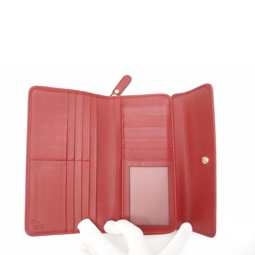 GUCCI グッチ/グッチシマラウンドジップ長財布/レッド/449864//584046/ABランク/69