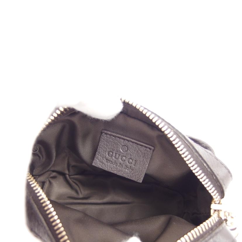 GUCCI グッチ/バンブー/レザーコスメポーチ/ダークブラウン/246174//491***/Aランク/04