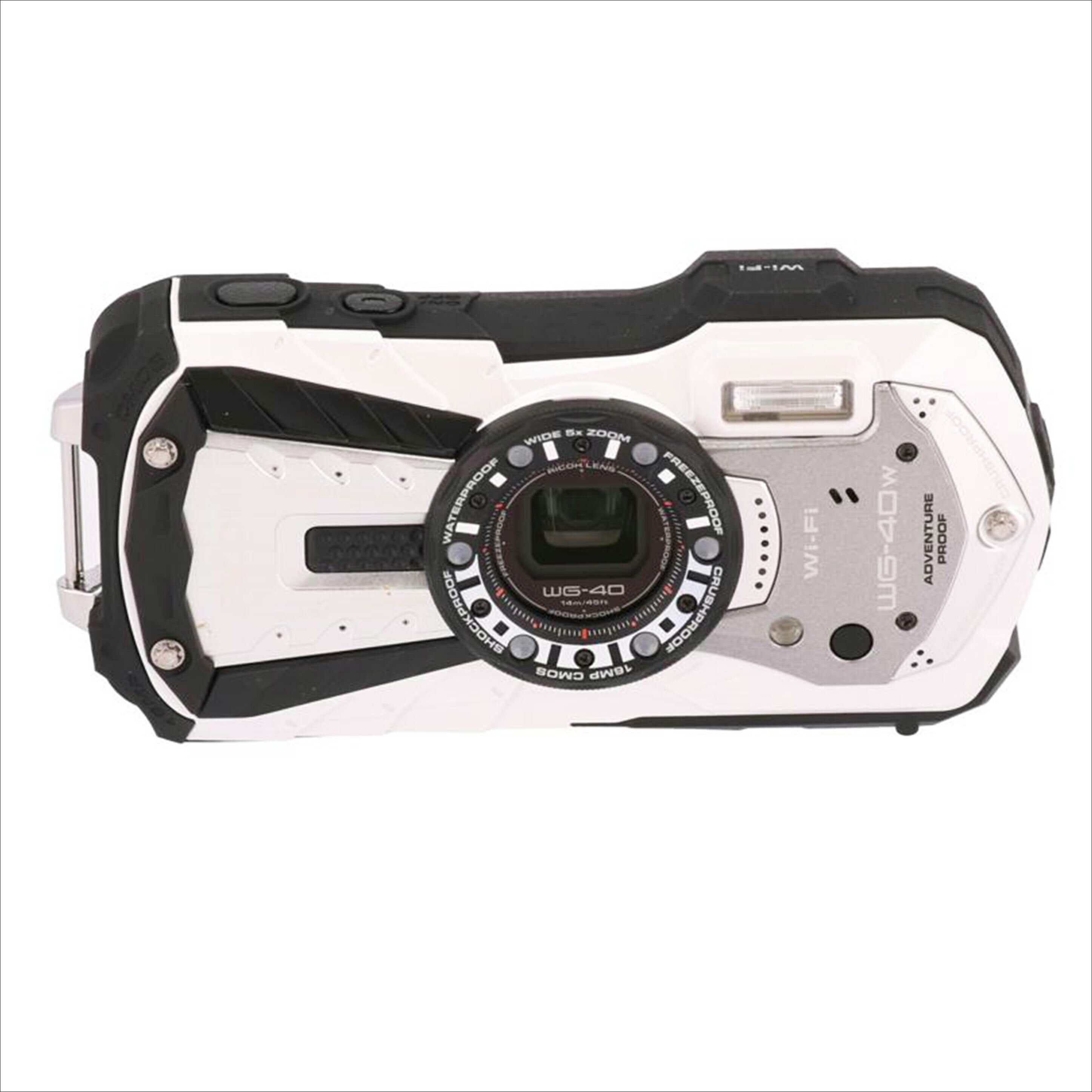 ネット買付 美品 RICOH WG-40W ホワイト デジカメ - カメラ