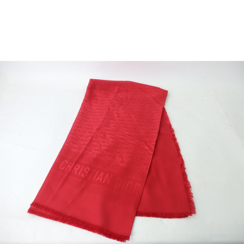 Christian Dior クリスチャンディオール/トロッタースカーフ/ウール70%シルク30%/赤//Aランク/84