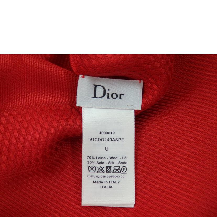 Christian Dior クリスチャンディオール/トロッタースカーフ/ウール70%シルク30%/赤//Aランク/84