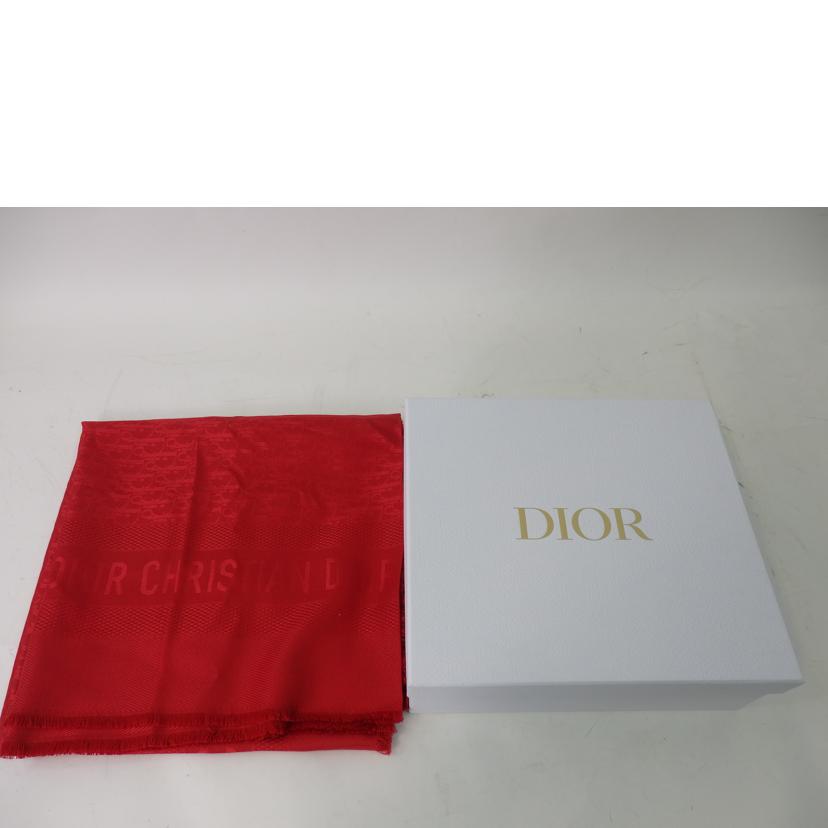 Christian Dior クリスチャンディオール/トロッタースカーフ/ウール70%シルク30%/赤//Aランク/84