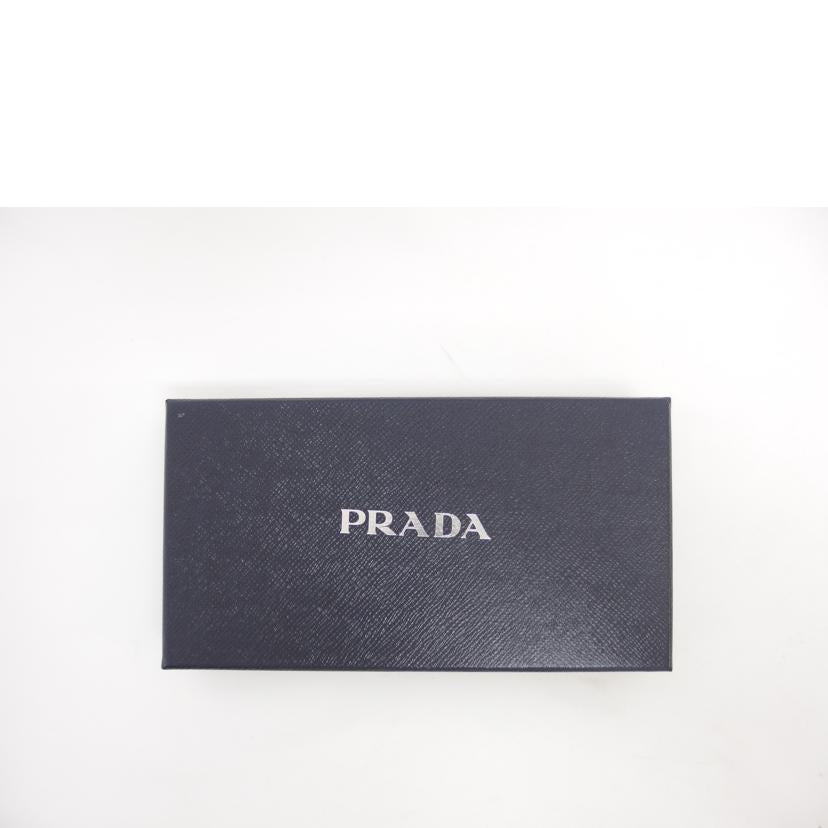 PRADA プラダ メタルハート ローズ ブラック/サフィアーノ/ラウンドファスナー長財布/1ML506//85/Aランク/04