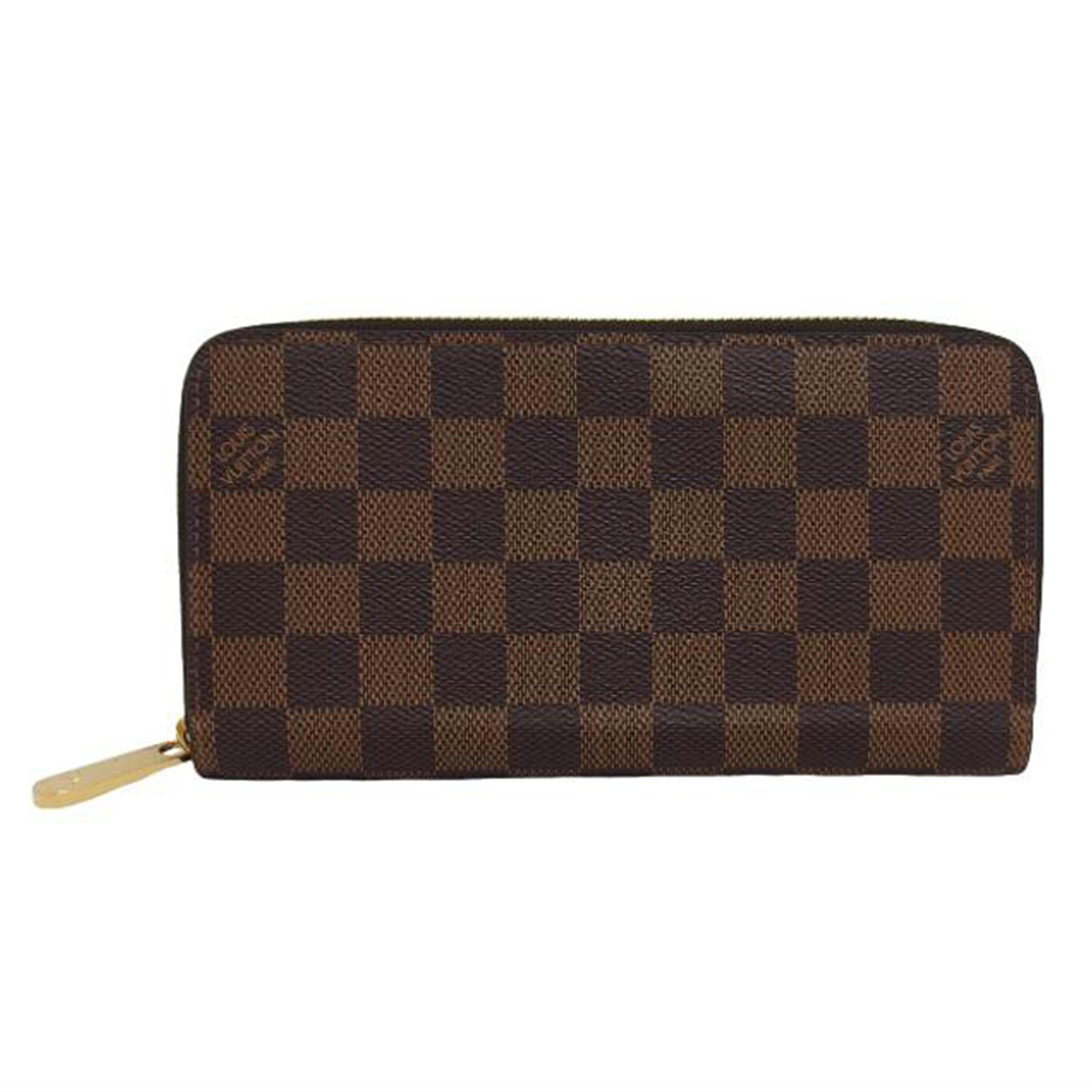 LV ルイ・ヴィトン 長財布 定番 人気 ラウンドファスナー長財布 ブラウン/ジッピーウォレット/ダミエ/エベヌ/N41661//ICチ***/Aランク/04