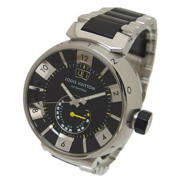 LV ルイヴィトン/タンブール インブラック/パワーリザーブ/デイト/自動巻き/Q109G//SI0016/Aランク/04