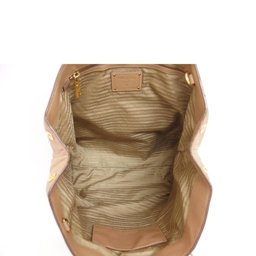 PRADA プラダ ハンドバッグ/ソフトカーフ/2WAYショルダーバッグ/キャメル/BR4693//208/ABランク/04