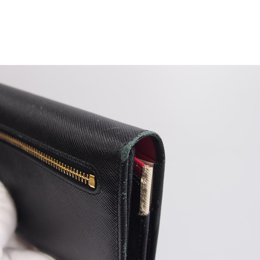 PRADA プラダ/SAFFIANOMULTIC NERO+PEONIA/1M1132//Bランク/76