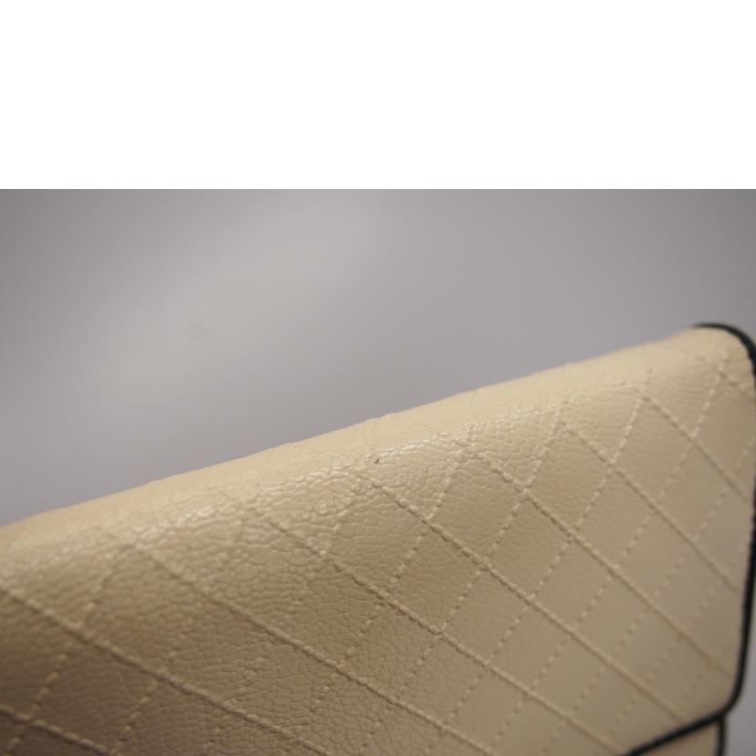 CHANEL シャネル/ゴートレザーダイヤステッチ/コンパクト・ウォレット//11531819/Aランク/76