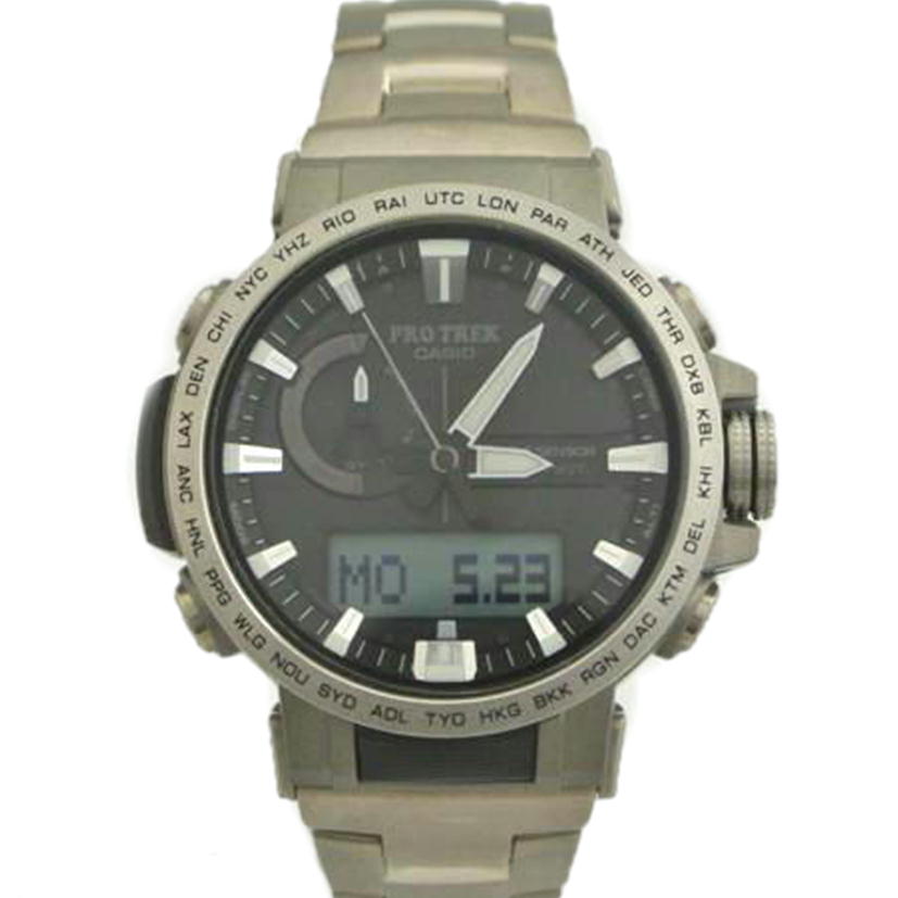 CASIO カシオ/メンズソーラー PRO TREK チタンベルト/PRW-60T//95DCZG202A148/ABランク/87