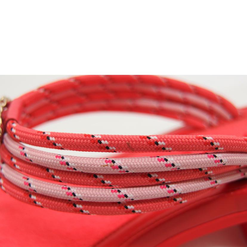 CHANEL シャネル/ココマーク/パイル地/ミュールサンダル/レッドオレンジ//Aランク/04