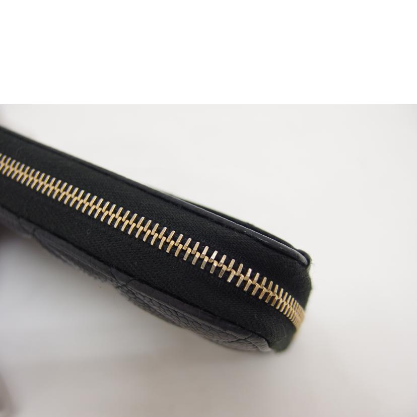 CHANEL シャネル ココマーク ゴールド金具/マトラッセ/キャビアスキン/ラウンドファスナー長財布/ブラック//284*****/ABランク/04