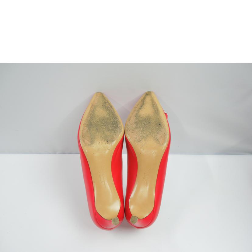 Salvatore Ferragamo/Salvatore Ferragamo パテントレザーローヒールパンプス レッド サイズ5 1/2/DG79004-655(EMY55)//ABランク/83