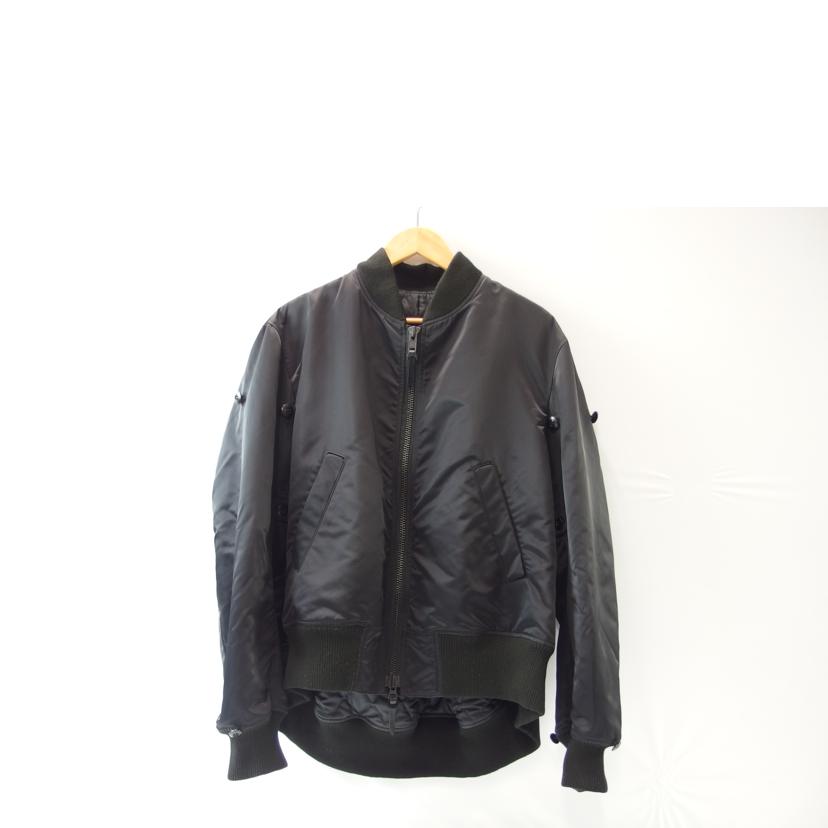 YOJI YAMAMOTO/YOJI YAMAMONO MA-1 ファー取り外し可能 ブラック サイズ2/FM J52 804//ABランク/83