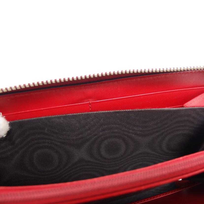 GUCCI グッチ/グッチシマウェブ/ラウンドファスナー長財布/レッド/408831//493075/Bランク/04