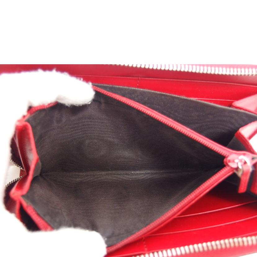 GUCCI グッチ/グッチシマウェブ/ラウンドファスナー長財布/レッド/408831//493075/Bランク/04