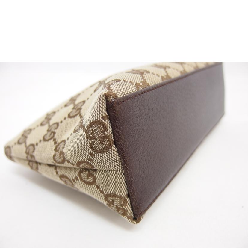 GUCCI グッチ マルチポーチ/GGキャンバス/コスメポーチ/ベージュ×ブラウン/115238//200***/Aランク/04