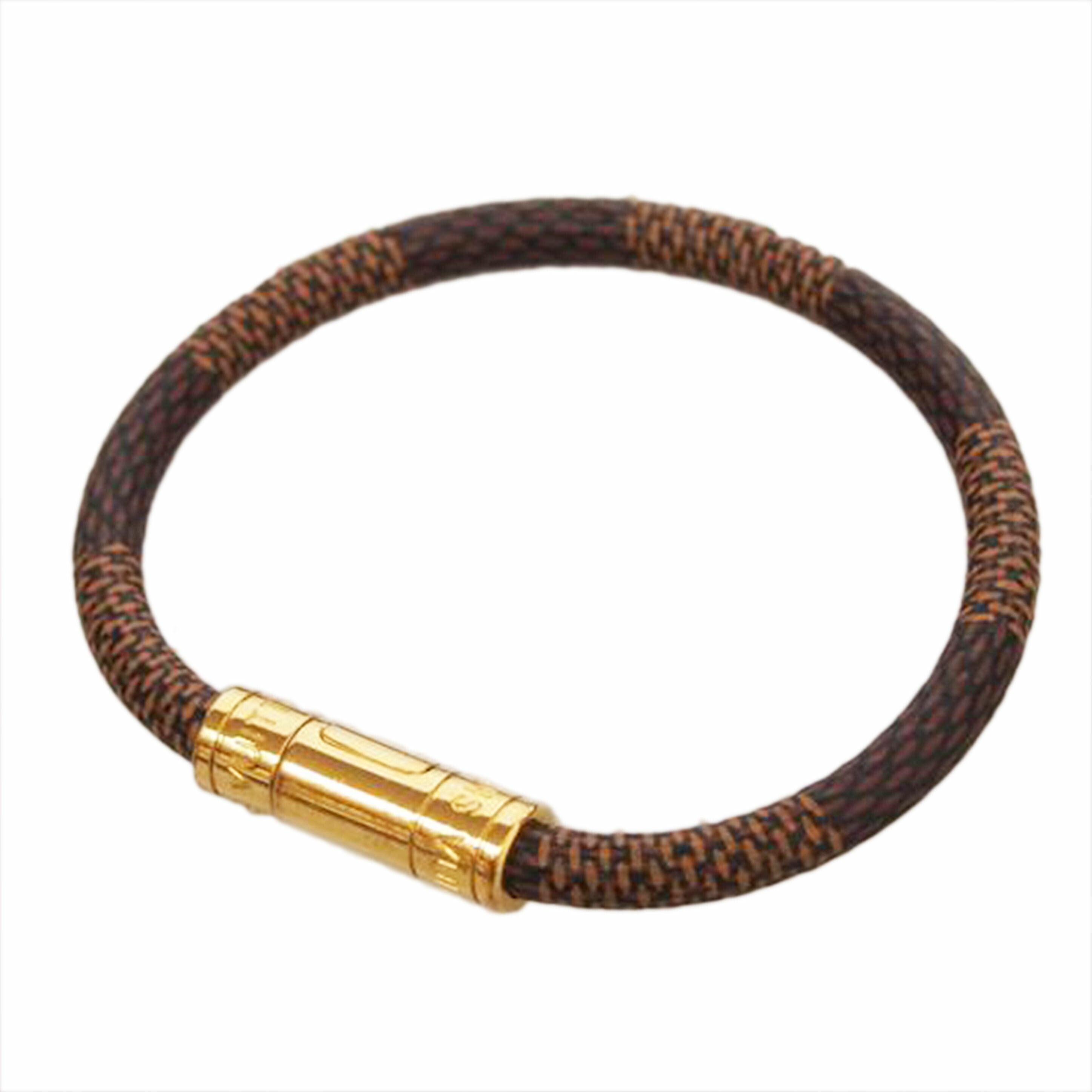 LV ルイ・ヴィトン/ブラスレ・キープイット/ダミエ/エベヌ/M6139F //Aランク/76