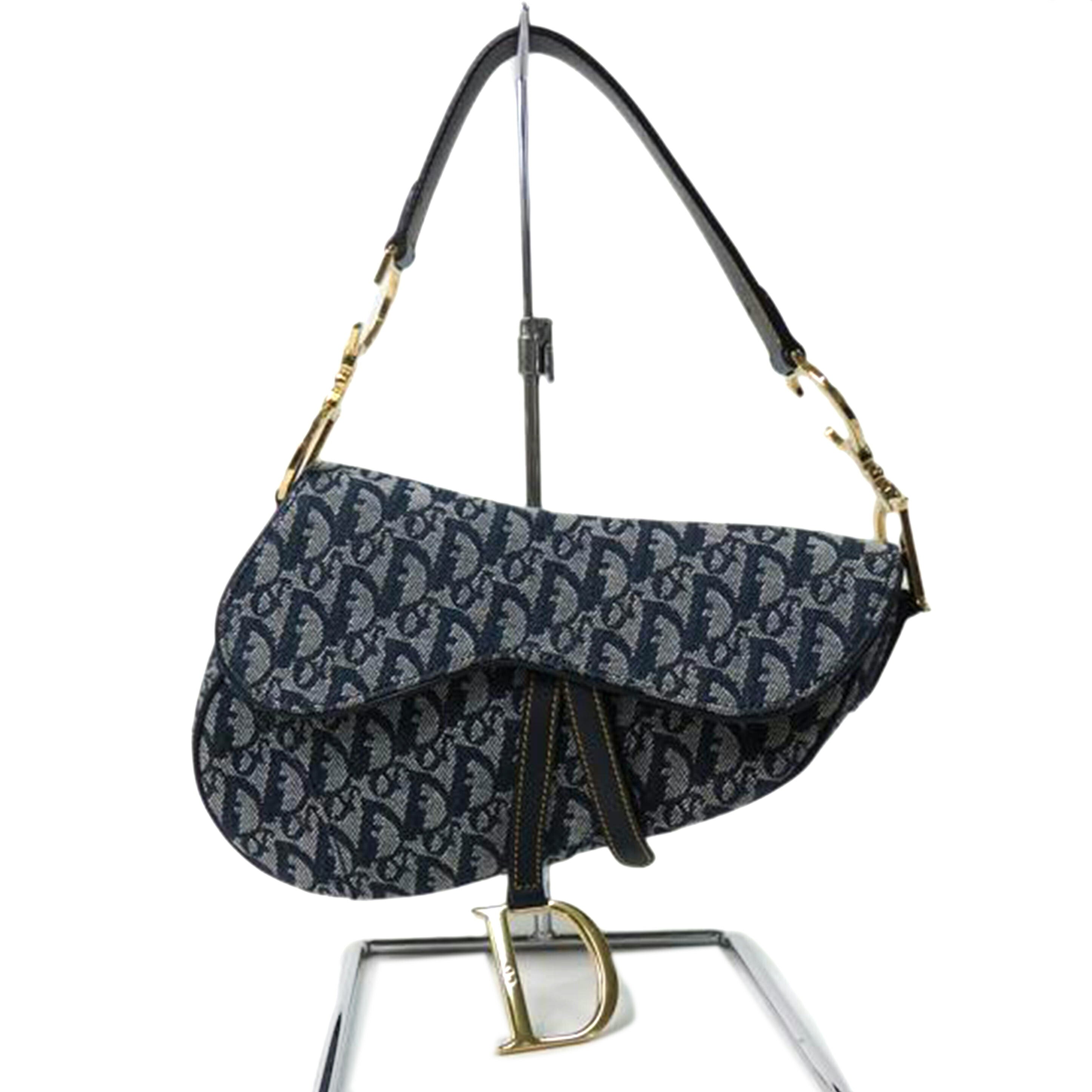 Dior ディオール/トロッター柄サドルバッグ/ブルー系/RU0032//Aランク/84