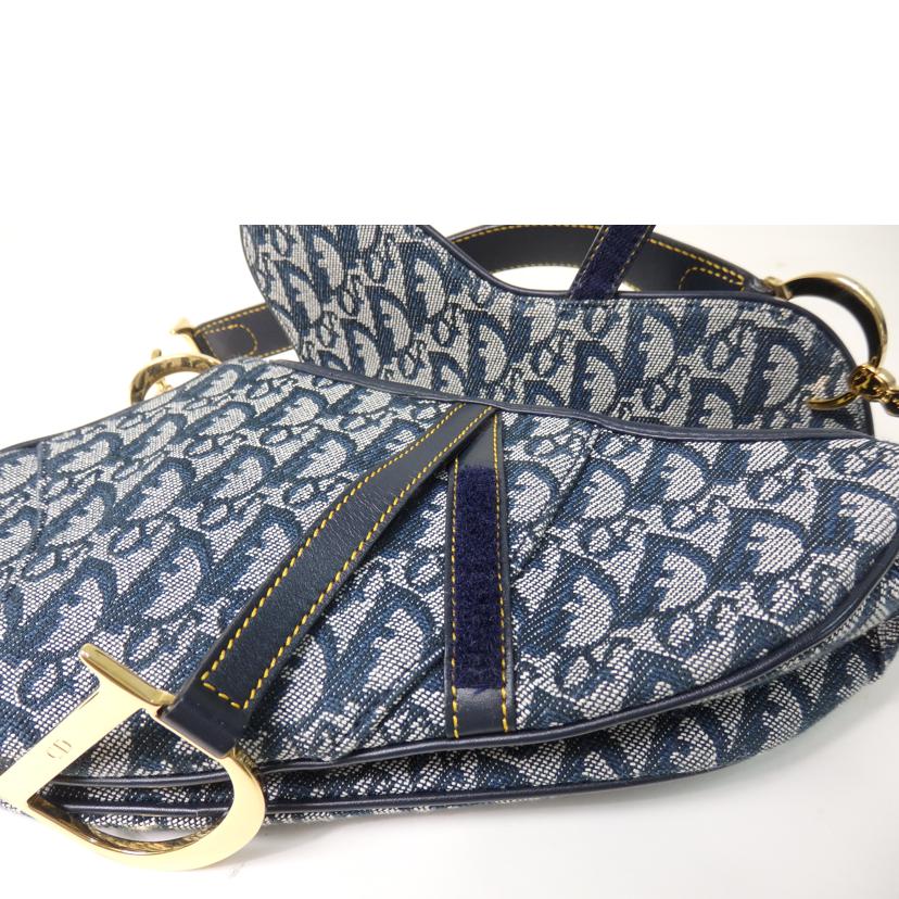 Dior ディオール/トロッター柄サドルバッグ/ブルー系/RU0032//Aランク/84