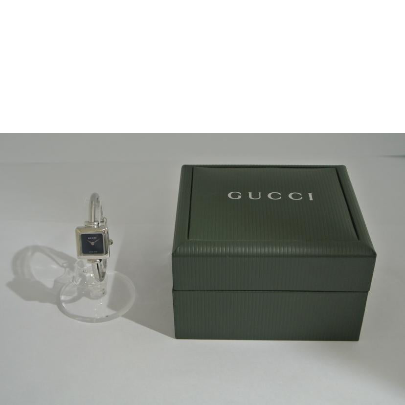GUCCI グッチ/レディースQZバングルウォッチ 銀黒/1900L//0081055/ABランク/87