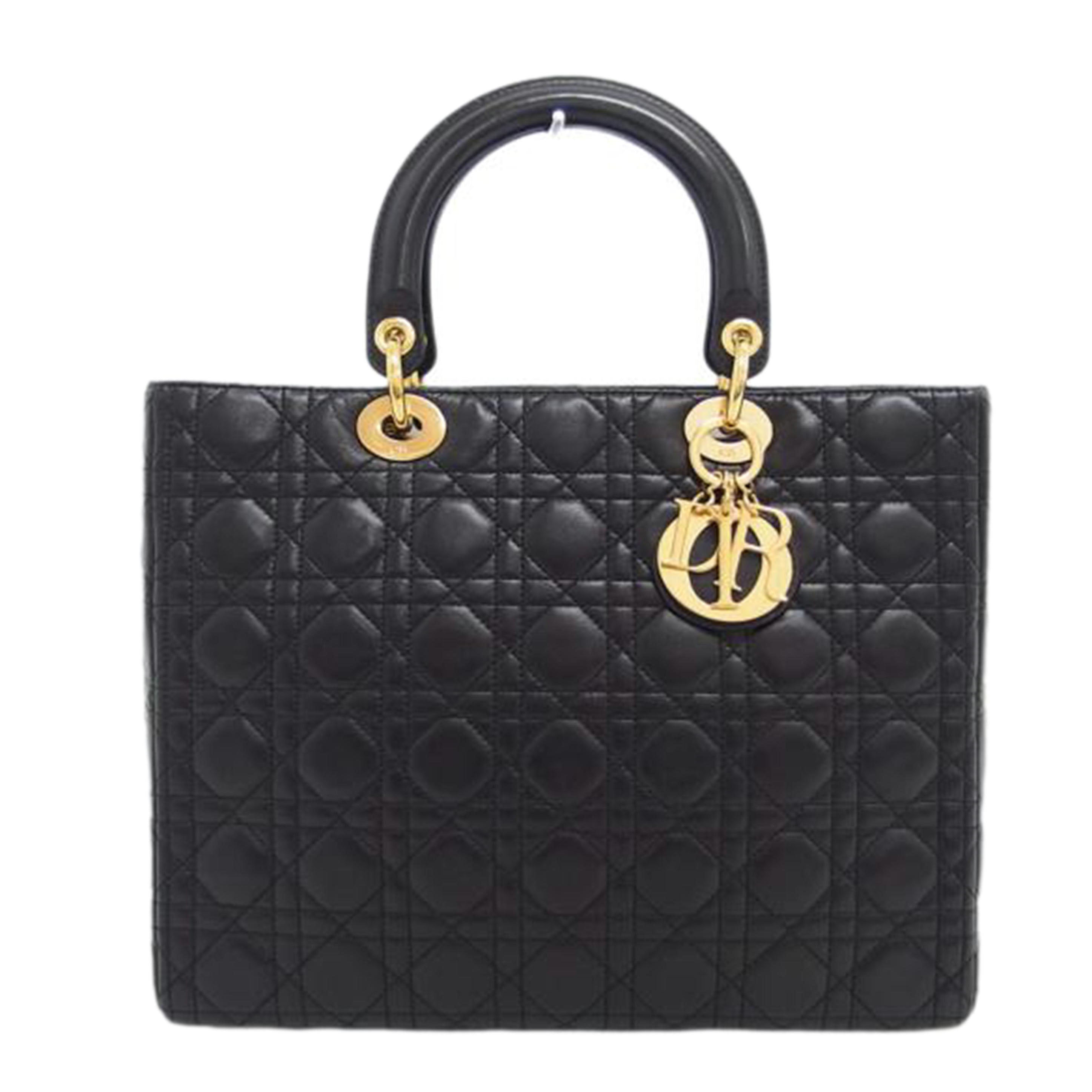 Dior ディオール/レディディオール/カナージュラージ/ラムスキンハンドバッグ/ブラック//MA0997/ABランク/04