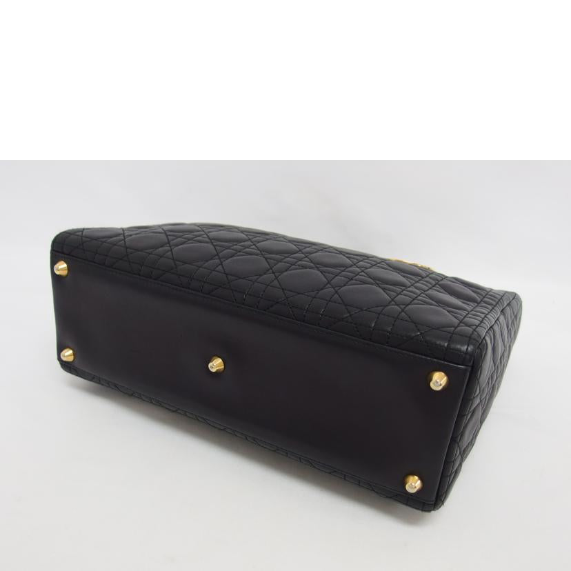 Dior ディオール/レディディオール/カナージュラージ/ラムスキンハンドバッグ/ブラック//MA0997/ABランク/04