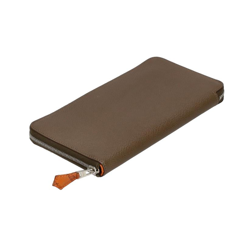 HERMES エルメス/アザップロングシルクイン/ヴォーエプソン/ブラウン//AR□*/ABランク/75