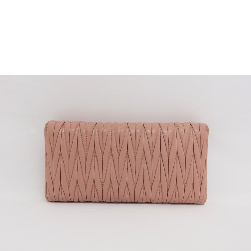 miu miu ミュウミュウ/マテラッセ/Wホック二つ折り長財布/ピンク/5MH109//197A/Bランク/04