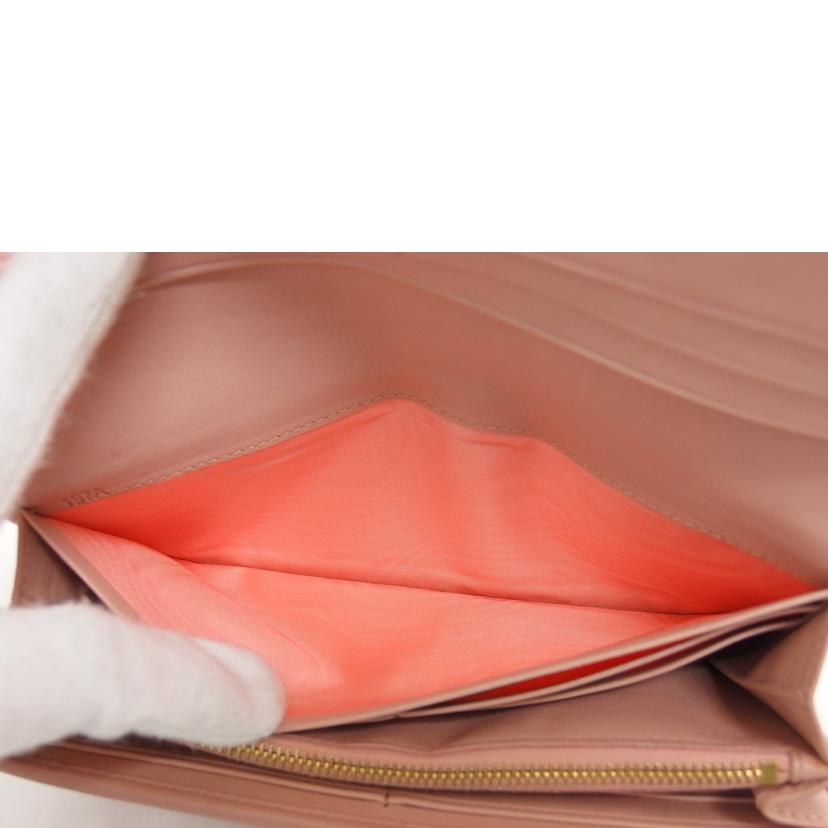 miu miu ミュウミュウ/マテラッセ/Wホック二つ折り長財布/ピンク/5MH109//197A/Bランク/04