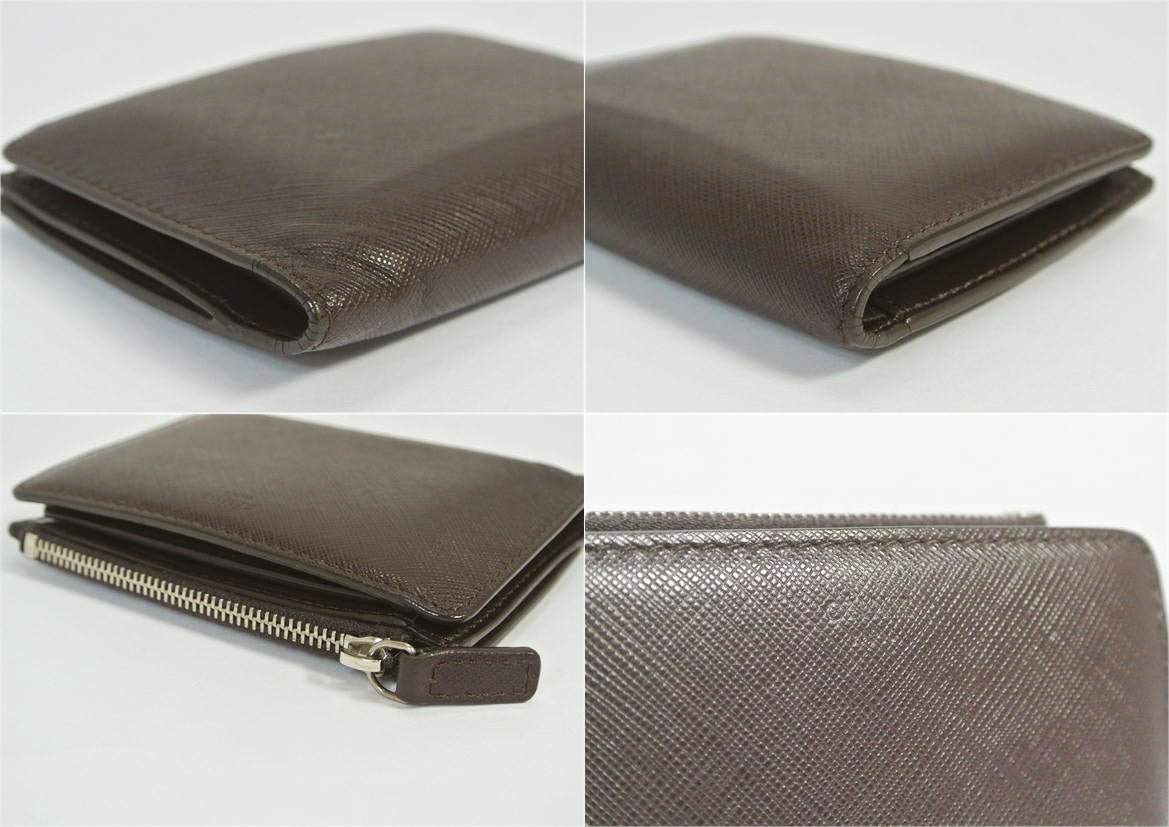 CELINE セリーヌ /2つ折り レザー財布 /ダークブラウン /Bランク/51