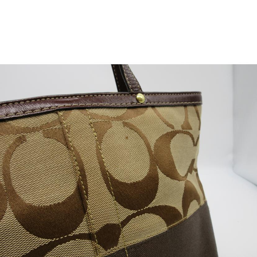 COACH コーチ/デカシグネチャ-/キャンバスハンド/F10123//B0826/ABランク/13