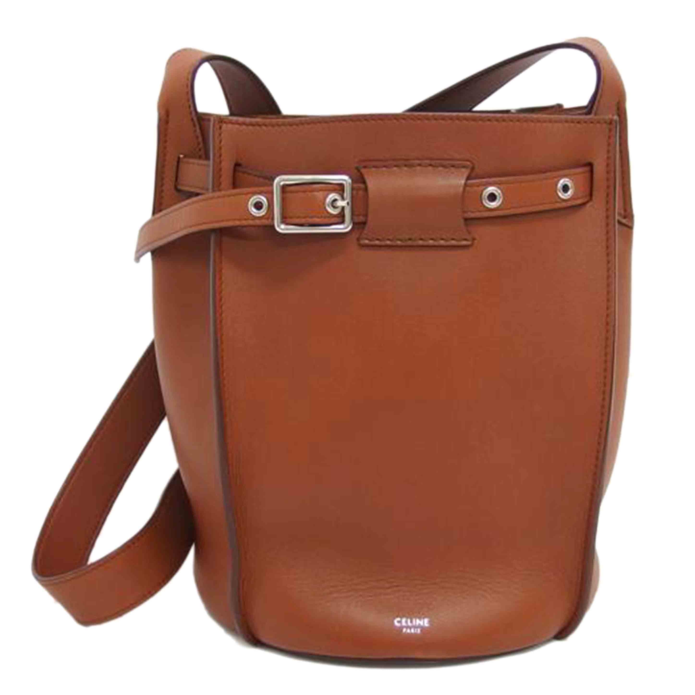 CELINE セリーヌ レザーバッグ 肩掛けバッグ/ビッグバッグ/バケットショルダーバッグ/ブラウン/189343A4T//ABランク/04