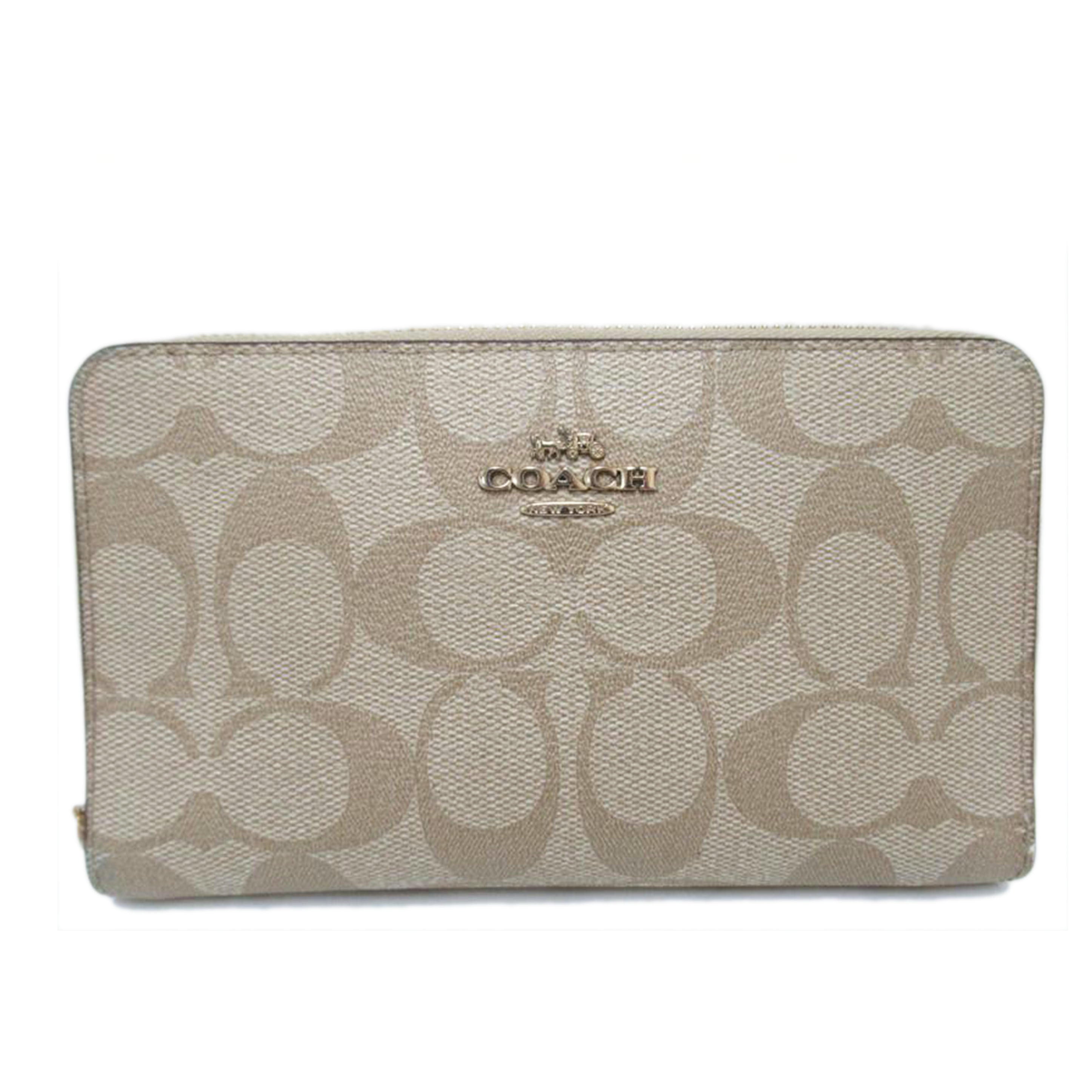COACH/ラウンドファスナー財布/シグネチャー/88913//D2132/ABランク/63
