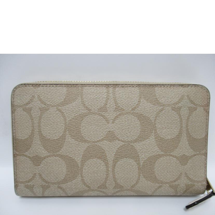 COACH/ラウンドファスナー財布/シグネチャー/88913//D2132/ABランク/63