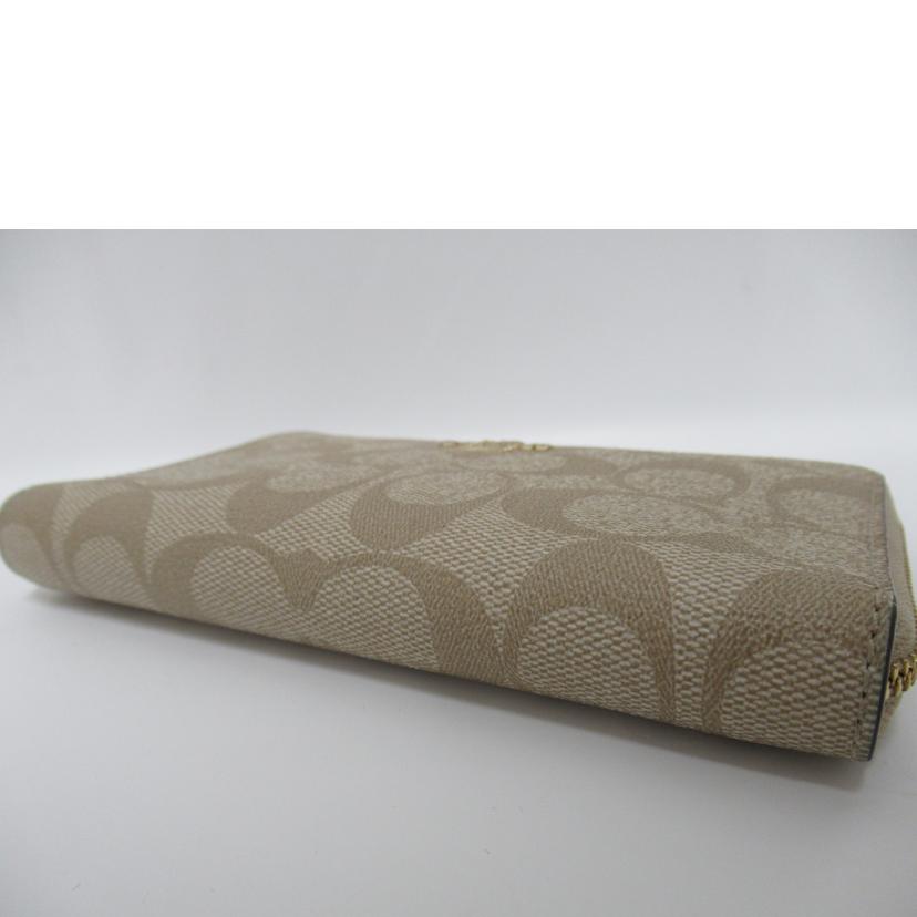 COACH/ラウンドファスナー財布/シグネチャー/88913//D2132/ABランク/63