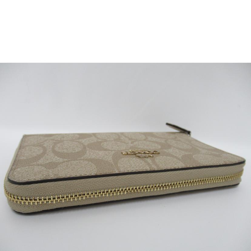 COACH/ラウンドファスナー財布/シグネチャー/88913//D2132/ABランク/63