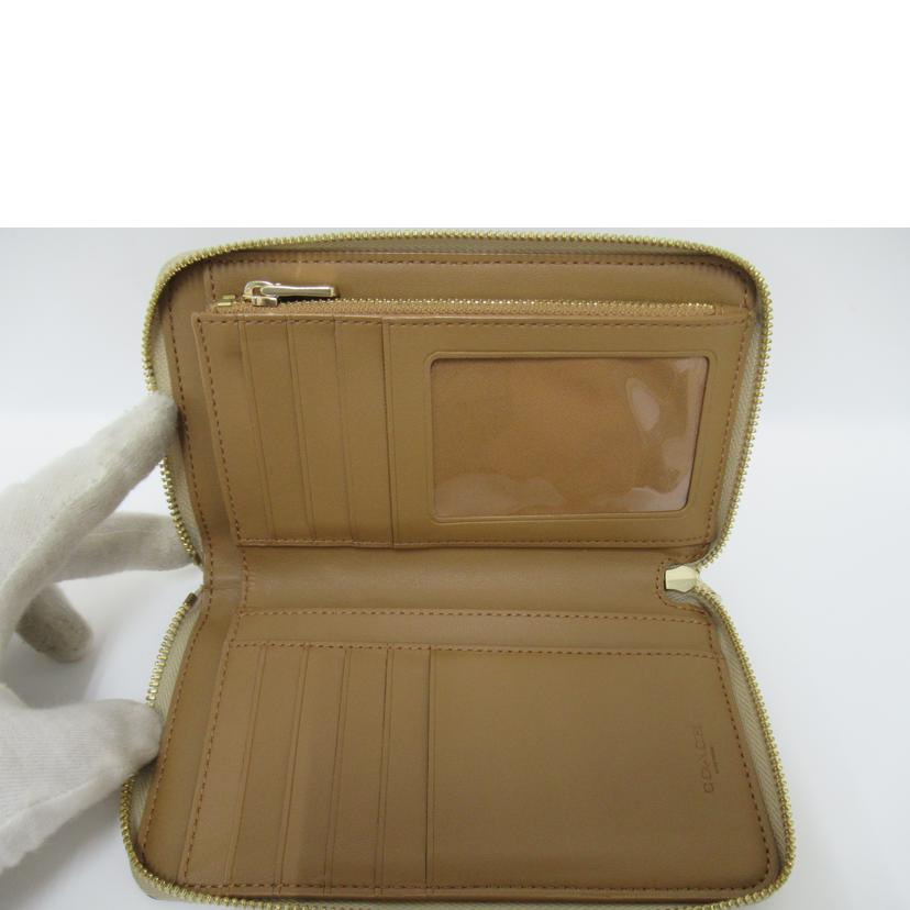 COACH/ラウンドファスナー財布/シグネチャー/88913//D2132/ABランク/63