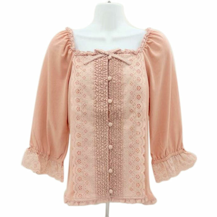 PINK HOUSE ピンクハウス/コットンレース使いスムースカーディガン/A2121UCD476//SAランク/77