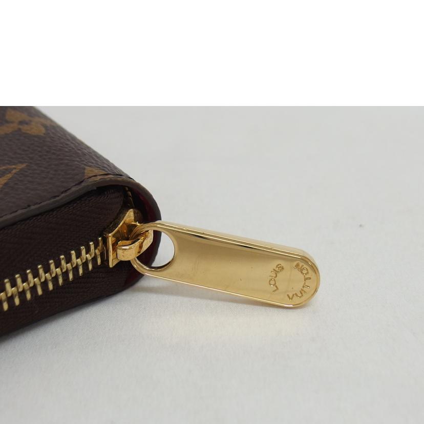 LV ルイ・ヴィトン 長財布 定番 人気 ラウンドファスナー長財布 ブラウン ピンク レッド/ジッピーウォレット/モノグラム/フューシャ/M41895//ICチ***/Aランク/04
