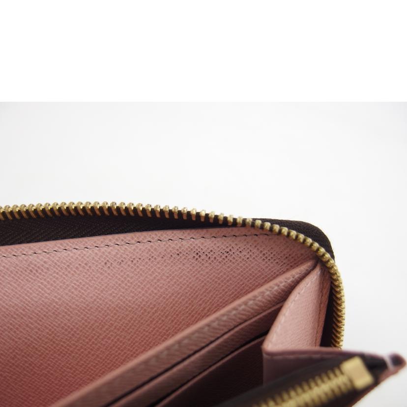 LV ルイ・ヴィトン ラウンドファスナー長財布 ブラウン ピンク/ポルトフォイユ・クレマンス/ダミエ/ローズバレリーヌ/N41626//ICチ***/ABランク/04