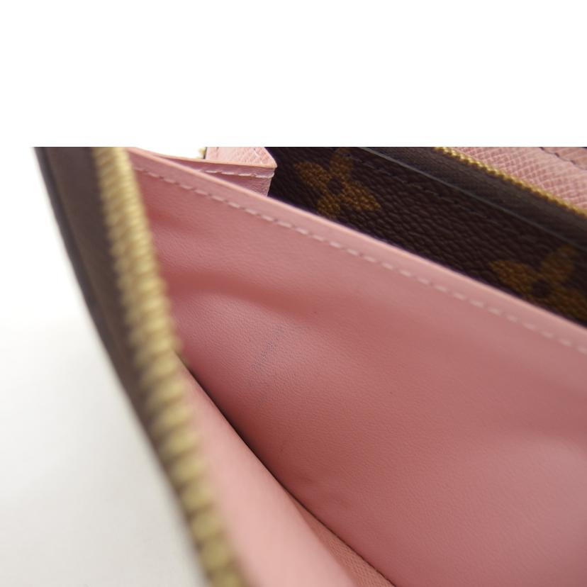LV ルイ・ヴィトン ラウンドファスナー長財布 ブラウン ピンク/ポルトフォイユ・クレマンス/ダミエ/ローズバレリーヌ/N41626//ICチ***/ABランク/04