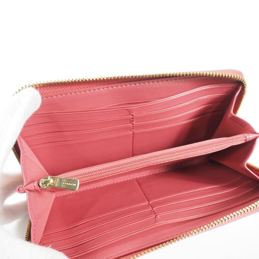 COACH コーチ/ラウンドZIP長財布/シグネチャーストライプ/濃茶xP/F54630//Bランク/79